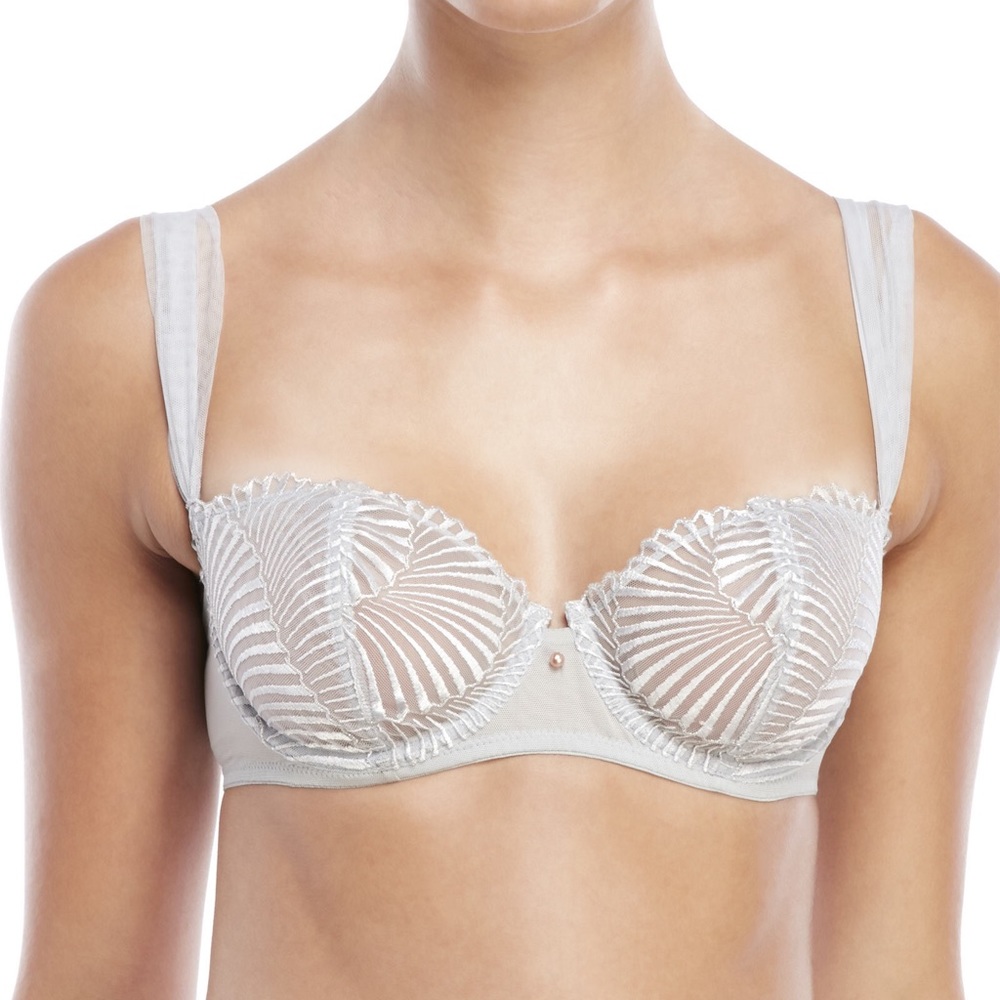 La Perla Underwire Mesh Lace Double Strap Bra